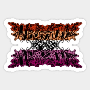 Negative Øhio Logo - Brutal Lesbian Pride Sticker